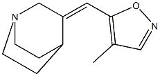 3-(4-methyl-5-isoxazolyl)methylene-1-azabicyclo(2.2.2)octane 化学構造式