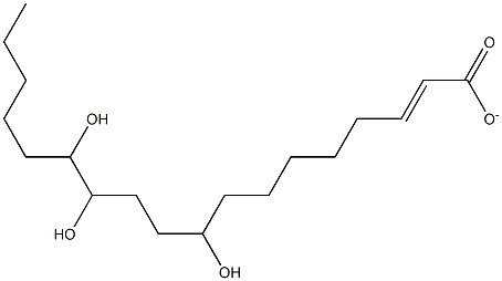 9,12,13-trihydroxyoctadecenoate,,结构式