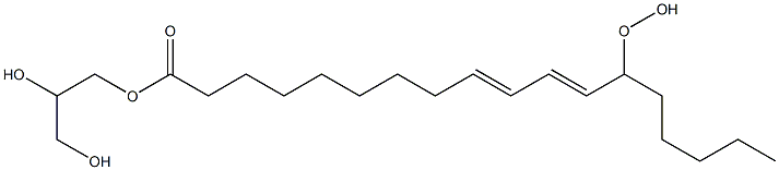 1-(13-hydroperoxy-9,11-octadecadienoyl)glycerol Struktur