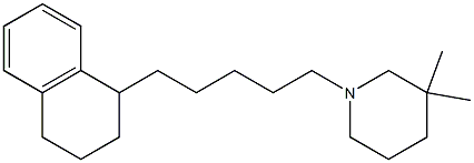  3,3-dimethyl-1-(5-(1,2,3,4-tetrahydronaphthalen-1-yl)-n-pentyl)piperidine