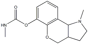 1-methyl-1,2,3,3a,4,9b-hexahydrochromeno(4,3-b)pyrrol-6-yl N-methylcarbamate Structure