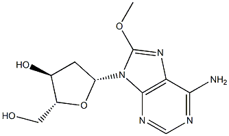 8-methoxy-2'-deoxyadenosine,,结构式