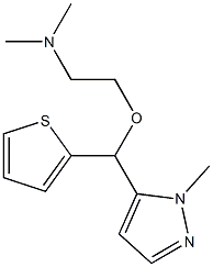 5-(alpha-(2-(dimethylamino)ethoxy)-2-thienylmethyl)-1-methyl-1H-pyrazole 化学構造式