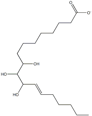 9,10,11-trihydroxy-12-octadecenoate Structure