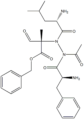 benzyloxycarbonyl-leucyl-phenylalanyl-N-acetylaminoalaninal Struktur