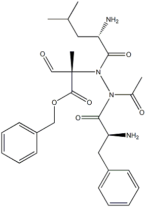 benzyloxycarbonyl-leucyl-phenylalanyl-N-acetylaminoalaninal Structure