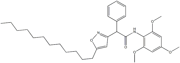 2-(5-dodecylisoxazol-3-yl)-2-phenyl-N-(2,4,6-trimethoxyphenyl)acetamide Structure