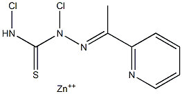 dichloro(methyl 2-pyridyl ketone thiosemicarbazone)zinc(II) Struktur