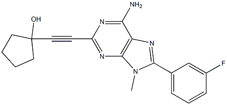 1-(2-(6-amino-8-(3-fluorophenyl)-9-methyl-9H-2-purinyl)-1-ethynyl)-1-cyclopentanol