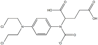 4-(N,N-bis(2-chloroethyl))aminophenyl-N-((1,3-dicarboxy)propyl)carbamate Struktur