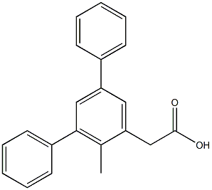 1-(carboxymethyl)-3,5-diphenyl-2-methylbenzene 化学構造式
