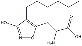 2-amino-3-(4-hexyl-3-hydroxy-5-isoxazolyl)propionic acid Structure