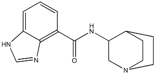 N-(1-azabicyclo(2.2.2)oct-3-yl)benzimidazole-4-carboxamide 化学構造式