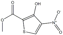 Methyl 3-hydroxy-4- nitrothiophene -2-carboxylate 化学構造式