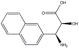 (2S,3S)-3-Amino-2-hydroxy-3-naphthalen-2-yl-propanoic acid 化学構造式
