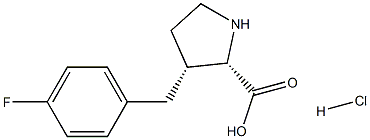 (R)-gamma-(4-fluoro-benzyl)-L-proline hydrochloride Structure