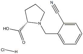 (S)-alpha-(2-cyano-benzyl)-proline hydrochloride Structure