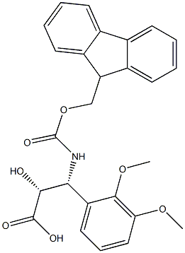 N-Fmoc-(2R,3R)-3-Amino-2-hydroxy-3-(2,3-dimethoxy-phenyl)-propanoic acid Struktur