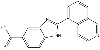 2-Isoquinolin-5-yl-1H-benzimidazole-5-carboxylic acid,,结构式