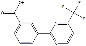 3-(4-(Trifluoromethyl)pyrimidin-2-yl)benzoic acid,,结构式