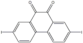 2,7-diiodophenanthrene-9,10-dione 化学構造式