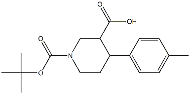4-p-Tolyl-piperidine-1,3-dicarboxylic acid 1-tert-butyl ester Struktur