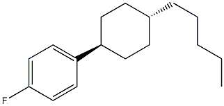 反-4-戊基环己基对氟苯, , 结构式