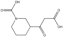 3-(2-Carboxy-acetyl)-piperidine-1-carboxylic acid,,结构式