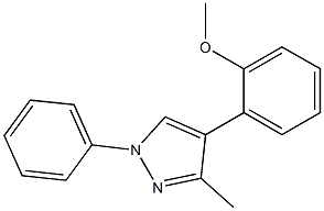 4-(2-Methoxy-phenyl)-5-methyl-2-phenyl-2H-pyrazol- Struktur