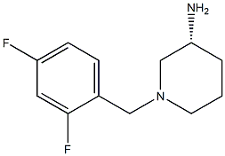 (3R)-1-(2,4-difluorobenzyl)piperidin-3-amine 化学構造式