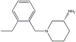 (3R)-1-(2-ethylbenzyl)piperidin-3-amine Structure