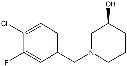 (3S)-1-(4-chloro-3-fluorobenzyl)piperidin-3-ol 结构式