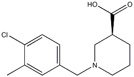 (3S)-1-(4-chloro-3-methylbenzyl)piperidine-3-carboxylic acid Struktur