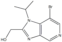 [7-bromo-1-(1-methylethyl)-1H-imidazo[4,5-c]pyridin-2-yl]methanol 化学構造式