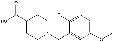 1-(2-fluoro-5-methoxybenzyl)piperidine-4-carboxylic acid 化学構造式