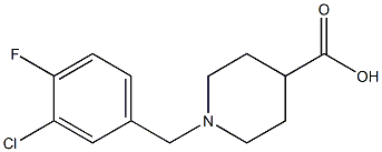 1-(3-chloro-4-fluorobenzyl)piperidine-4-carboxylic acid Structure