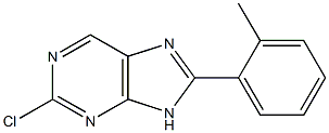 2-chloro-8-(2-methylphenyl)-9H-purine,,结构式