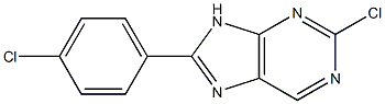 2-chloro-8-(4-chlorophenyl)-9H-purine,,结构式