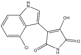 3-(4-chloro-1H-indol-3-yl)-4-hydroxy-1H-pyrrole-2,5-dione Struktur