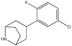 3-(5-chloro-2-fluorophenyl)-8-azabicyclo[3.2.1]octane Struktur