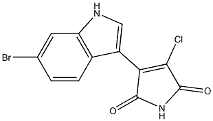 3-(6-bromo-1H-indol-3-yl)-4-chloro-1H-pyrrole-2,5-dione Structure