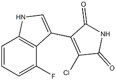 3-chloro-4-(4-fluoro-1H-indol-3-yl)-1H-pyrrole-2,5-dione Structure