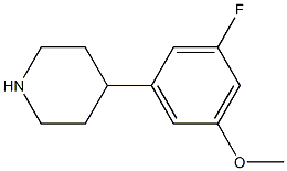 4-(3-fluoro-5-methoxyphenyl)piperidine Struktur