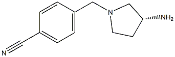 4-{[(3R)-3-aminopyrrolidin-1-yl]methyl}benzonitrile Structure