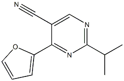 4-furan-2-yl-2-(1-methylethyl)pyrimidine-5-carbonitrile