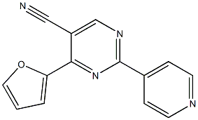 4-furan-2-yl-2-pyridin-4-ylpyrimidine-5-carbonitrile Structure