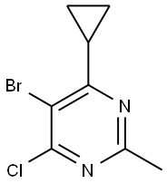 5-bromo-4-chloro-6-cyclopropyl-2-methylpyrimidine Structure