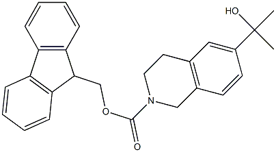 6-(1-Hydroxy-1-methyl-ethyl)-3,4-dihydro-1H-isoquinoline-2-carboxylic acid 9H-fluoren-9-ylmethyl ester,,结构式