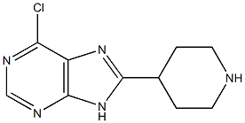 6-chloro-8-piperidin-4-yl-9H-purine Struktur