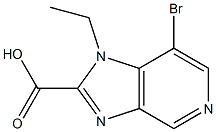 7-bromo-1-ethyl-1H-imidazo[4,5-c]pyridine-2-carboxylic acid 化学構造式